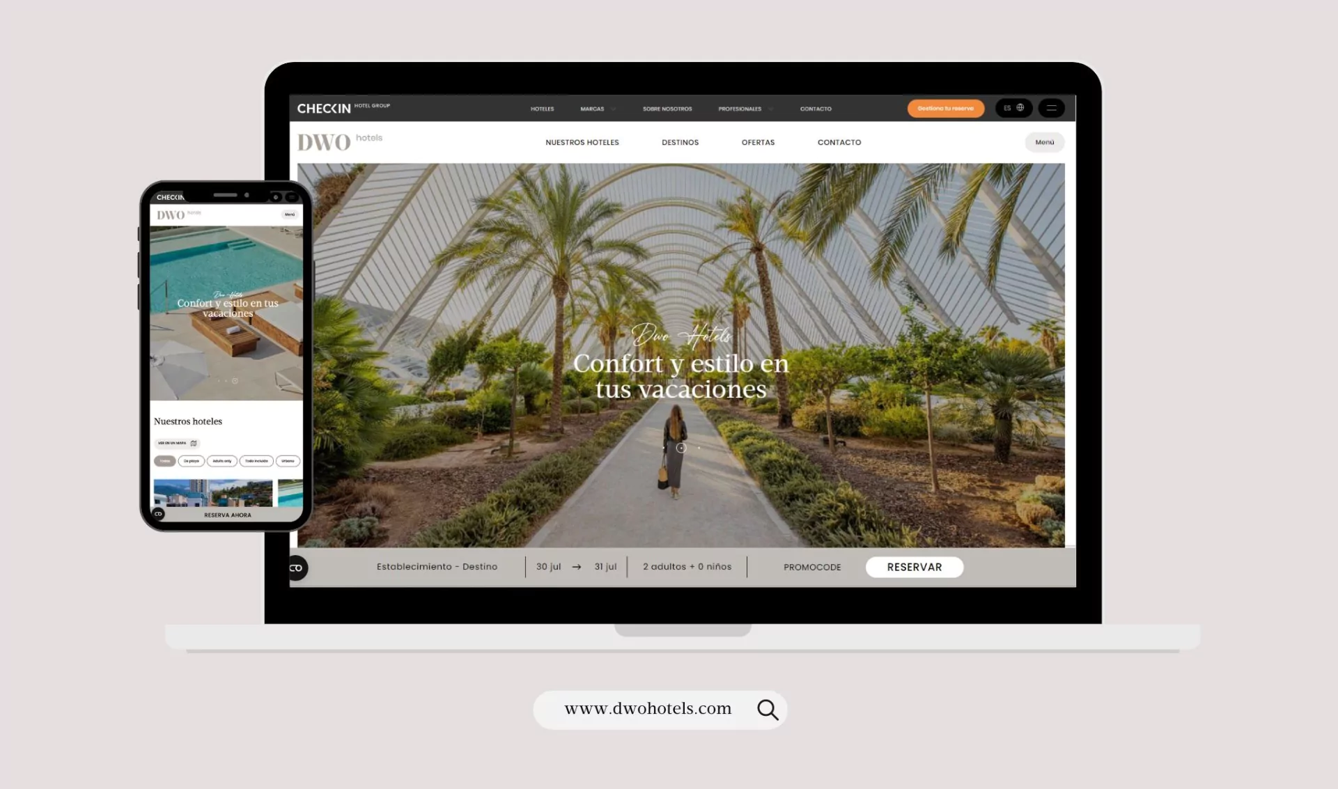 Nueva web Checkin Hotel Group